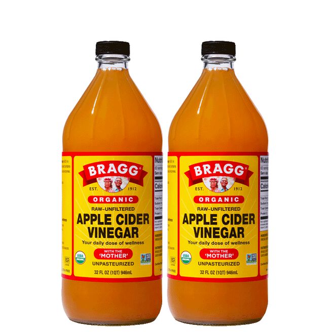 2 x Bragg Apple Cider Vinegar EKO, 946 ml 2 x Bragg Eplecidereddik ØKO EKO, 946 ml