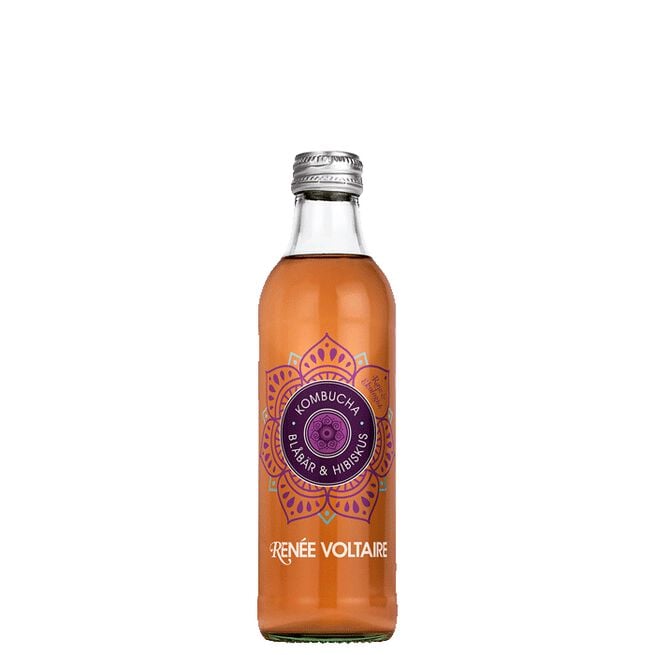 Kombucha Blåbär Och Hibiskus 275 ml Kombucha Blåbær Og Hibiskus 275 ml Blåbär