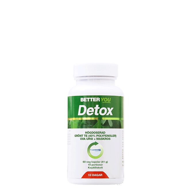 Detox 10 Dagar, 60 kapslar Detox 10 Dager med Høydosert Grønn-te 60 kapsler