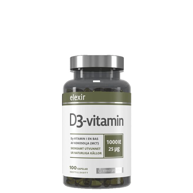 D3-vitamin 25 mcg 1000 IE 100 kapslar Vitamin D3 25 mcg 1000 IE 100 kapsler