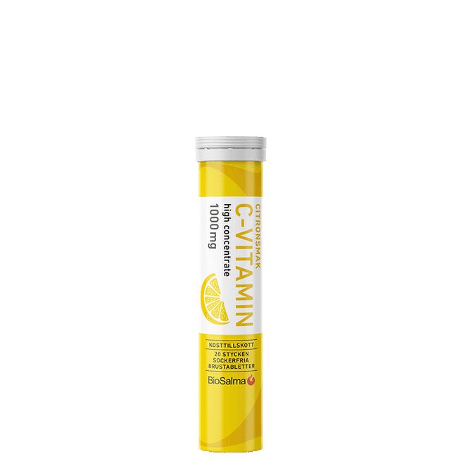 C-vitamin 1000mg Citron, 20 brustabletter C-vitamin 1000mg Sitron 20 brusetabletter Citron