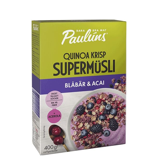 Müsli Blåbär Acai 400 g Müsli Blåbær Acai 400 g