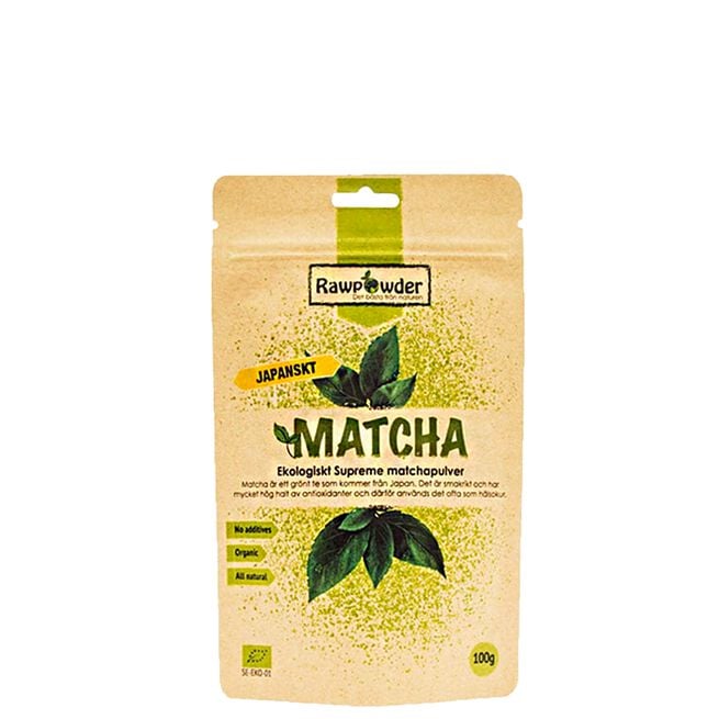 Ekologisk Matcha Rawpowder Økologisk Supreme Matchapulver 100 g