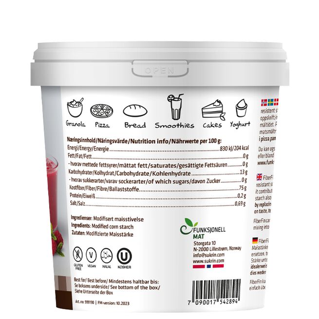 Sukrin Fiberfin 400 g Fiberfin, 400 gram