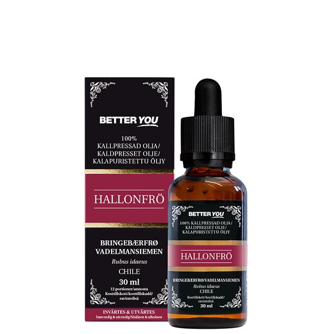 Better You Kallpressad Hallonfröolja 30 ml Kaldpresset Bringebærfrøolje 30 ml