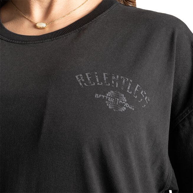 Better Bodies Relentless Oversize Tee, Washed Black Relentless Oversize T-skjorte Svart