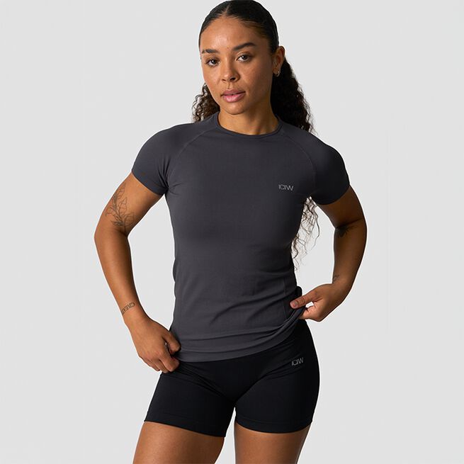 Define Seamless T-shirt, Graphite, L Define Sømløs T-skjorte Grå