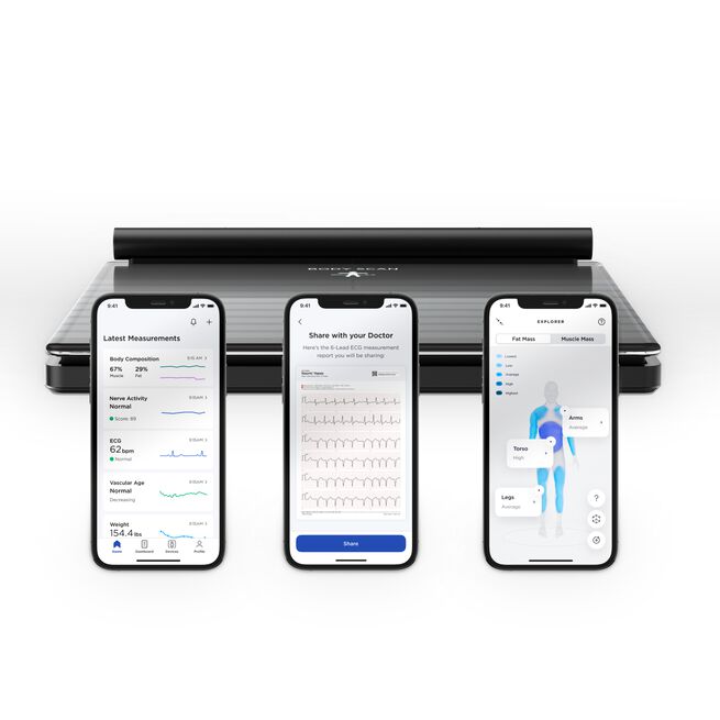 Withings Body Scan, Black  Body Scan Diagnostisk Personvekt Svart