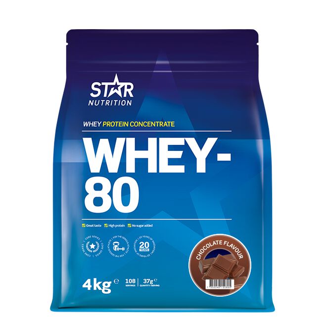 Star Nutrition Whey-80 4kg Whey-80 Myseprotein 4 kg Choklad
