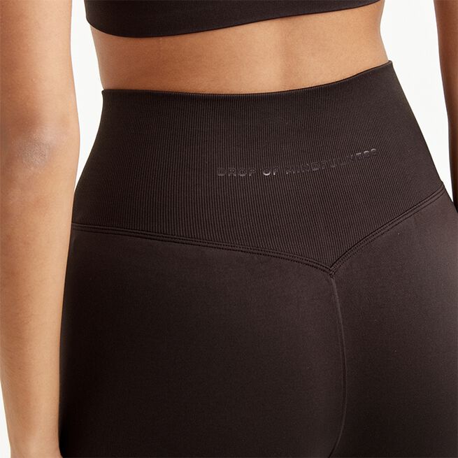 Signature Seamless Tights, Dark Brown, S  Treningstights Mørkebrun