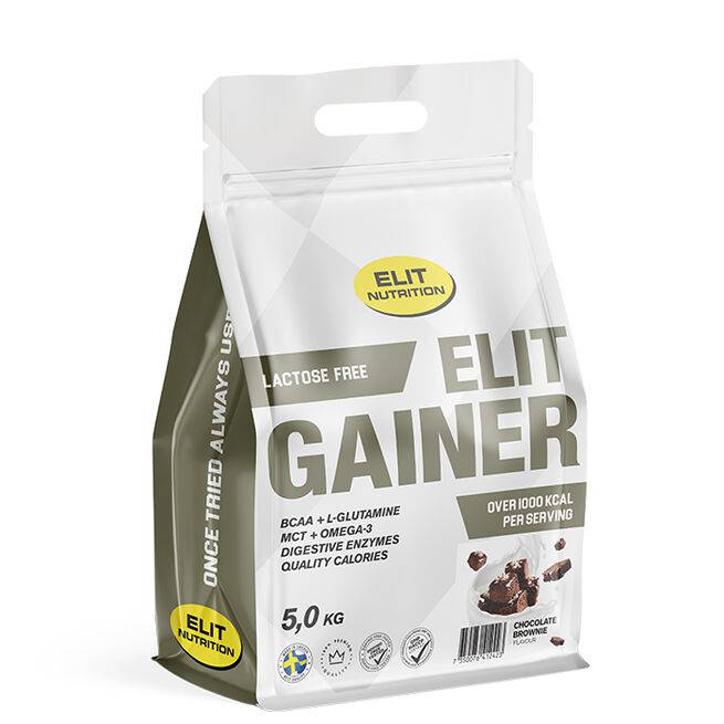 ELIT GAINER - Lactose free, 5000 g, Chocolate Brownie ELIT Gainer Laktosfri 5 kg Chocolate Brownie