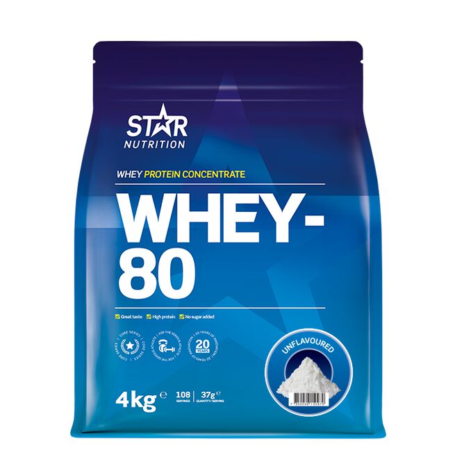 Star Nutrition Whey-80 4kg Whey-80 Myseprotein 4 kg Naturell