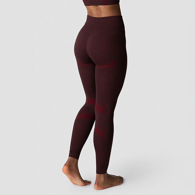 Soft Seamless Tights, Burgundy Melange, L  Soft Seamless Tights, Burgundy Melange
