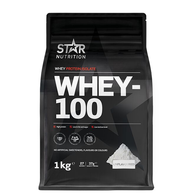 Whey-100, 1 kg, Naturell Whey-100 Myseprotein 1 kg Naturell