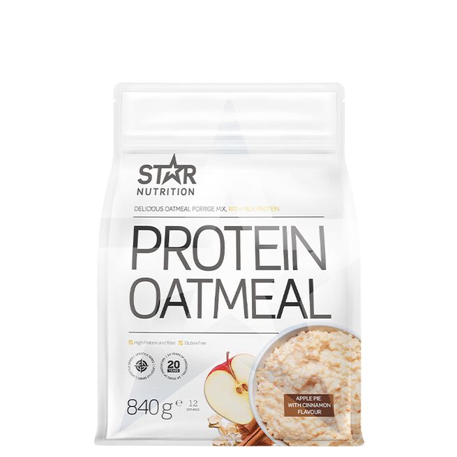 Protein Oatmeal, Apple Pie with Cinnamon, 840g Proteingrøt Glutenfri 840 g Apple/Cinnamon