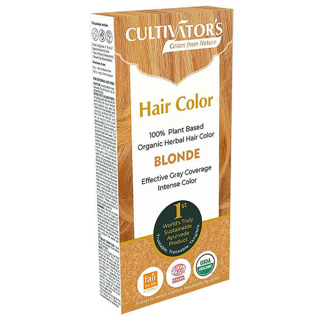 Plante-basert hårfarge blond 100 g Plante-basert hårfarge 100 g
