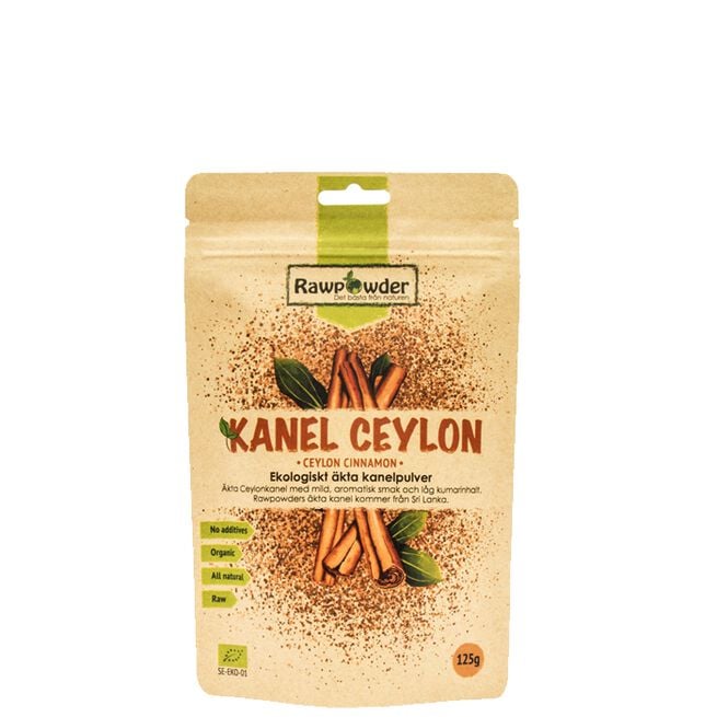 Kanel Ceylon, Ekta Kanelpulver ØKO, 125 g Økologisk Kanelpulver 125 g