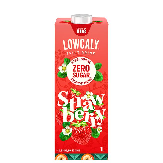 Lowcaly Fruit Drink, 1000 ml, Strawberry Lowcaly Fruktdrikk 1000 ml Strawberry