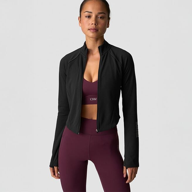 Mirage Zip Midlayer Print, Black, L Mirage Midlayer Genser Svart