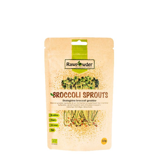 Brokkoli Spirer ØKO, 115g Økologiske Brokkoli Spirer 115g