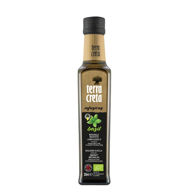 Ekologisk Extra Virgin Olivolja Basilika 250 ml Økologisk Ekstra Jomfruolivenolje Basilikum 250 ml