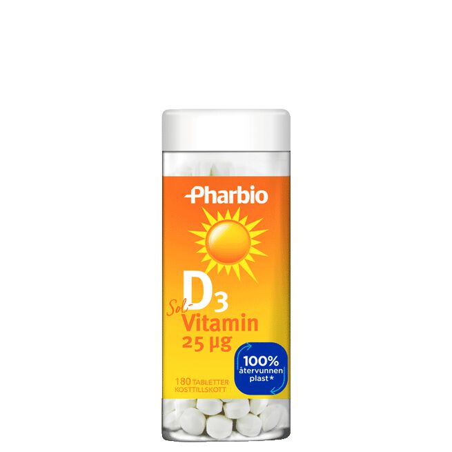 D3-vitamin, 180 tabletter