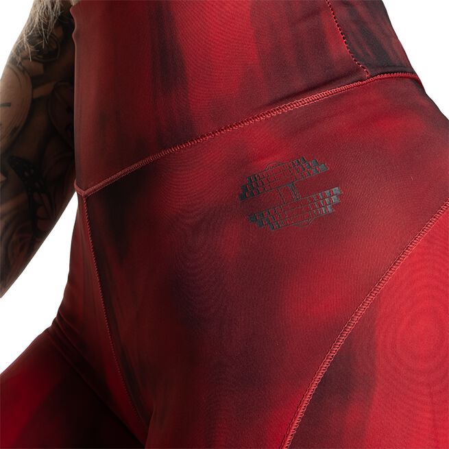 High Waist Leggings, Chili Red Grunge, XS  High Waist Leggings, Chili Red Grunge