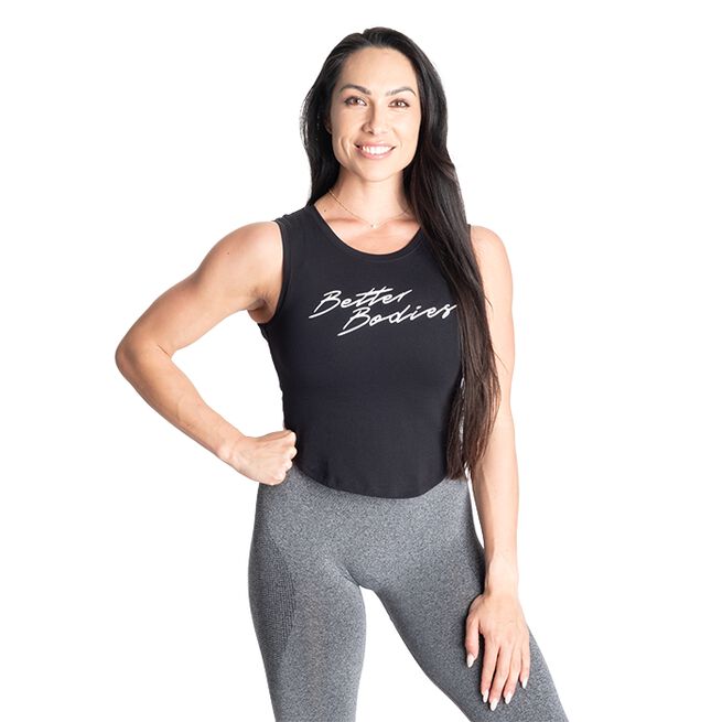 Better Bodies NY Tank, Black/White NY Linne Svart/Hvit