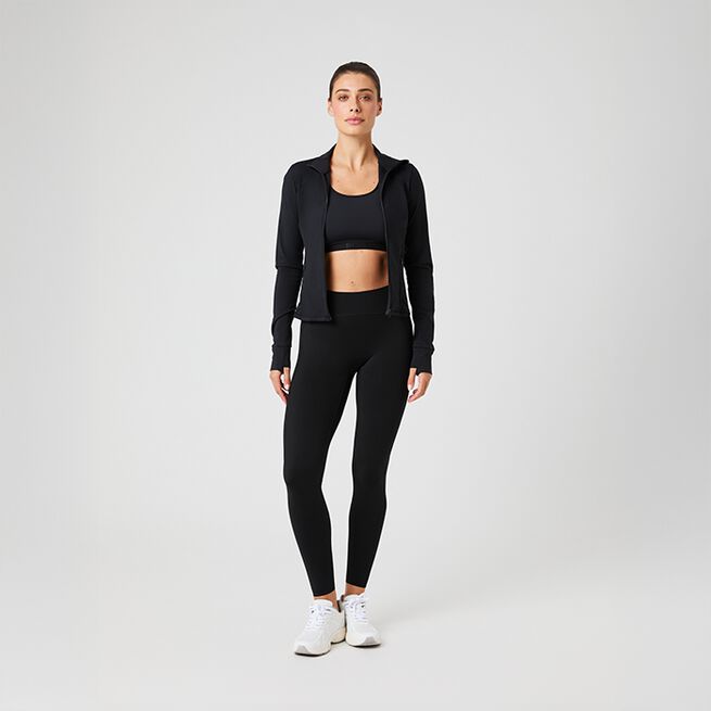Borg Soft Zip Midlayer, Black Beauty, L  Borg Soft Zip Tröja Svart