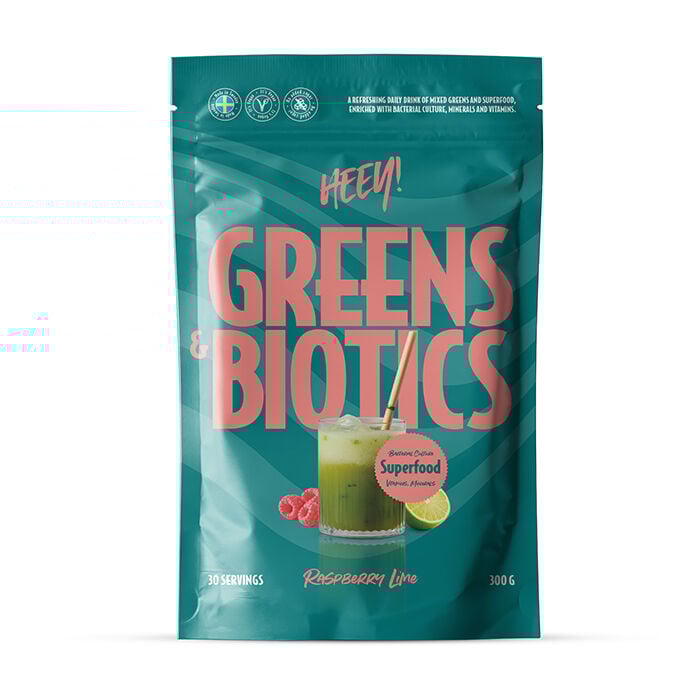 Greens & Biotics Superfood Hallon Lime 300 g Rasberry Lemonade