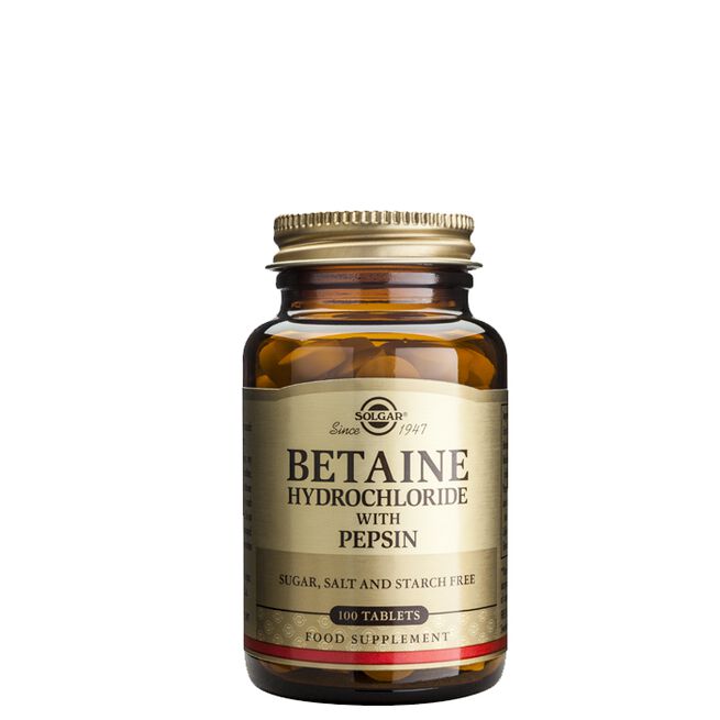 Betain Hydrochloride 100 tabletter  Betain Hydrochloride, 100 tabletter