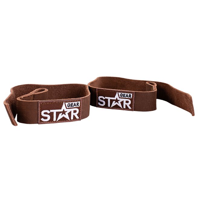 Star gear Lifting straps brown Star Gear Lifting Straps Lær