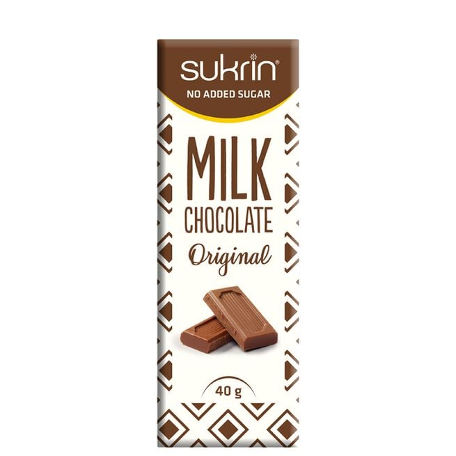 Sukrin Mjökchoklad 40 g Melkesjokolade 40 g