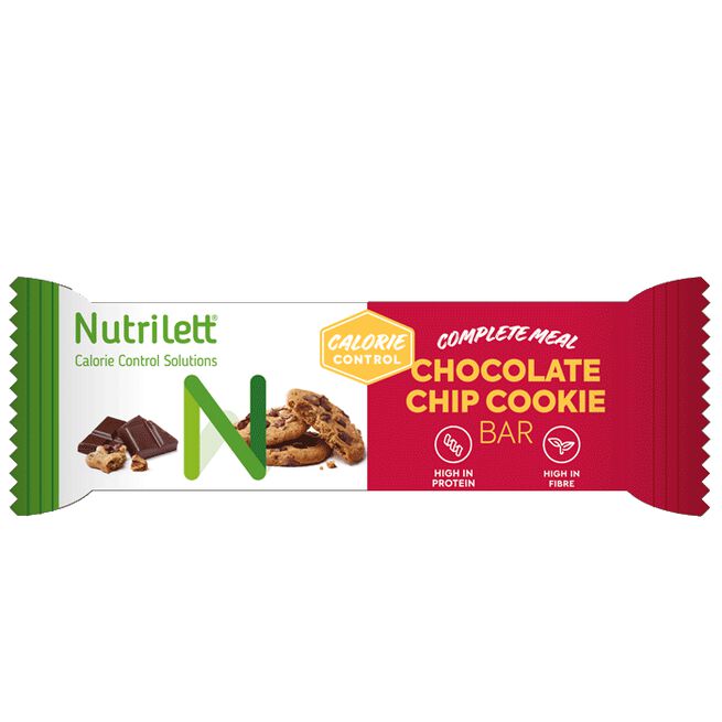 Nutrilett Chocolate Chip Cookie Bar, 60 g Måltidserstatning Bar 60 g Chocolate Chip Cookie Choklad Cookie