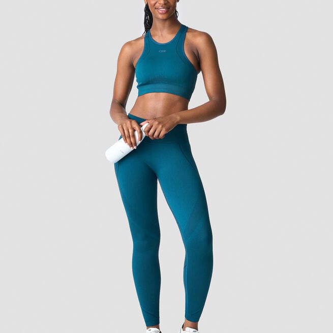 ICIW Endurance Seamless Sports Bra, Teal Endurance Seamless Sports-BH Blå