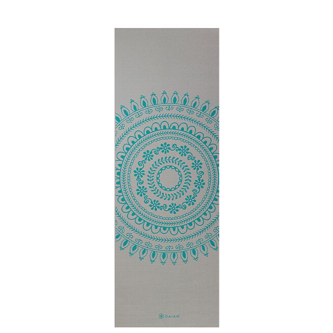 Gaiam 6mm Yoga Mat Teal Marrakesh LongerWider Yogamatte 6mm Ekstra Lang/Bred Teal Marrakesh