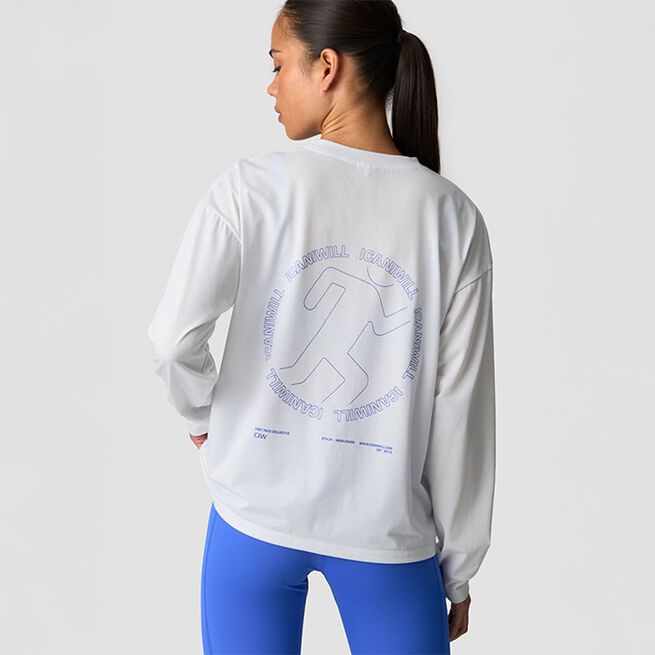 Mirage Dri-Release Long Sleeve Print, White Snow, L Mirage Dri-Release Genser Hvit