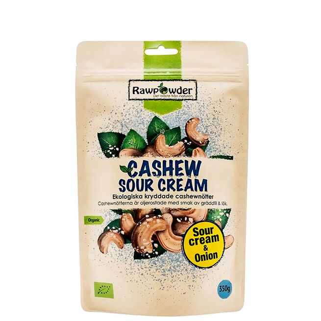 Rawpowder Ekologiska Cashewnötter Sourcream 350 g Økologiske Cashewnøtter Sourcream 350 Cashew