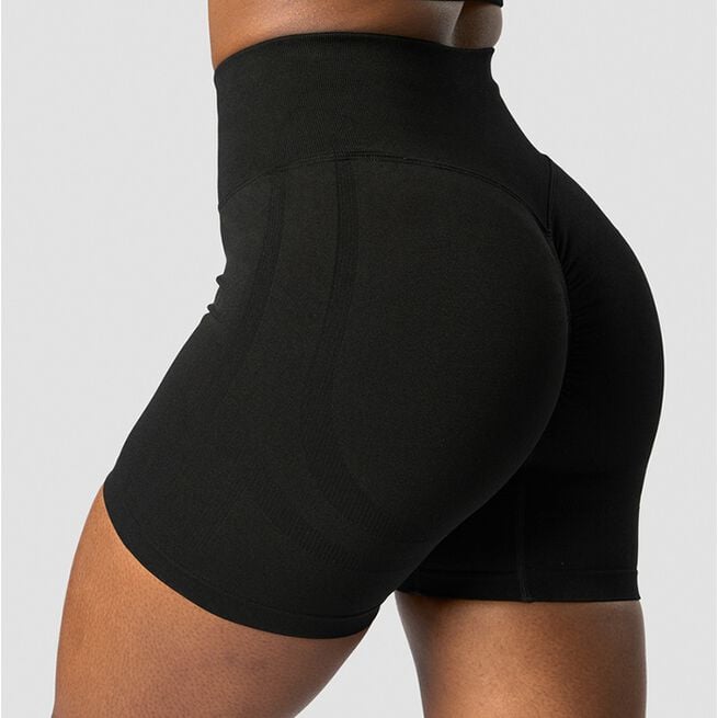 Rush Seamless Shorts, Black, L Rush Seamless Shorts Svart