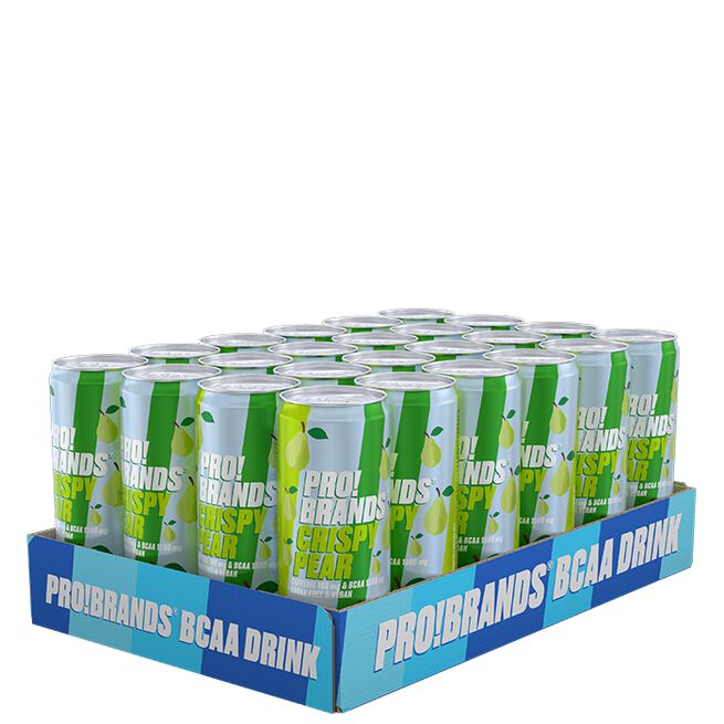 24 x Pro Brands BCAA Drink, 330 ml, Crispy Pear 24 x BCAA Energidrikk 330 ml Crispy Pear