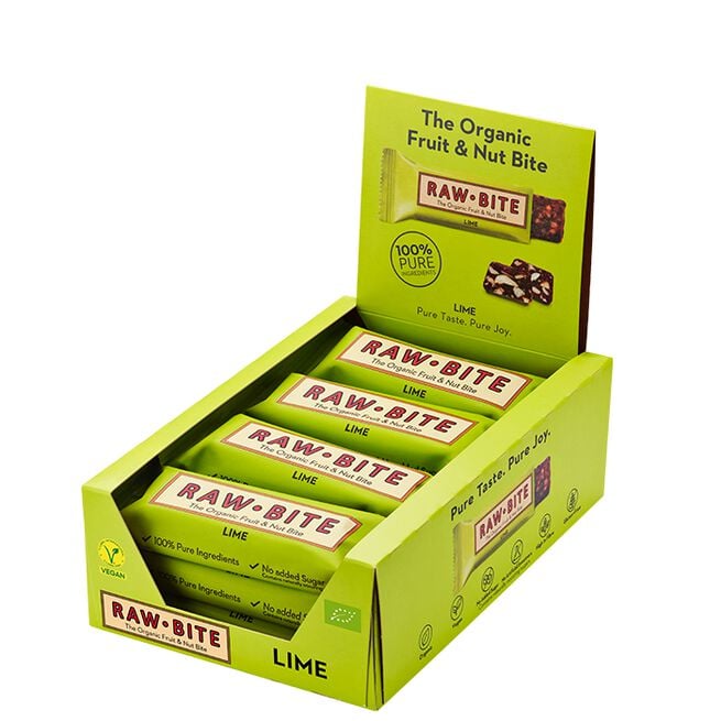12 x Organic fruit & nut lime 50 gram 12 x Frukt & Nøttbar 50 g Spicy Lime
