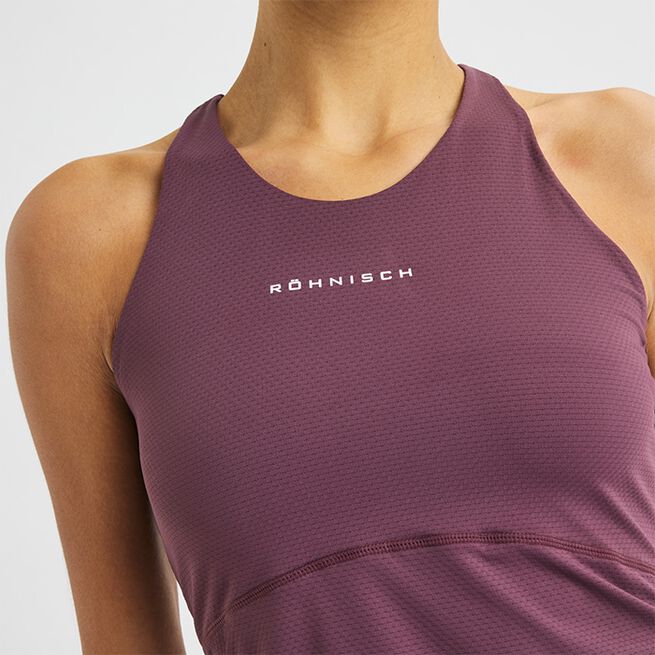 Jacquard Tank, Huckleberry, L Jacquard Singlet Lilla