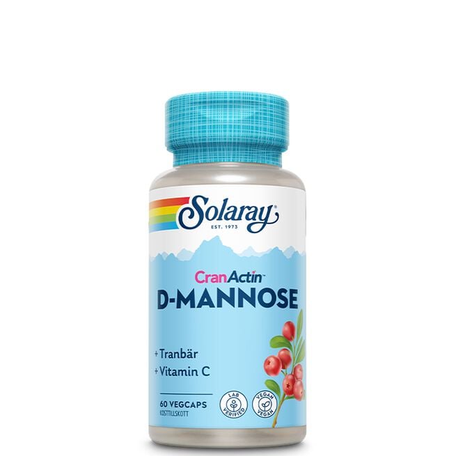 Solaray D-Mannose & CranActin 60 kapslar D-Mannose CranActin C-Vitamin 60 kapsler