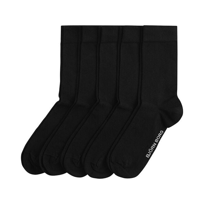 5-Pack Essential Ankle Sock, Black, 41-45 5-Pack Essential Ankle Sock, Black, 41-45