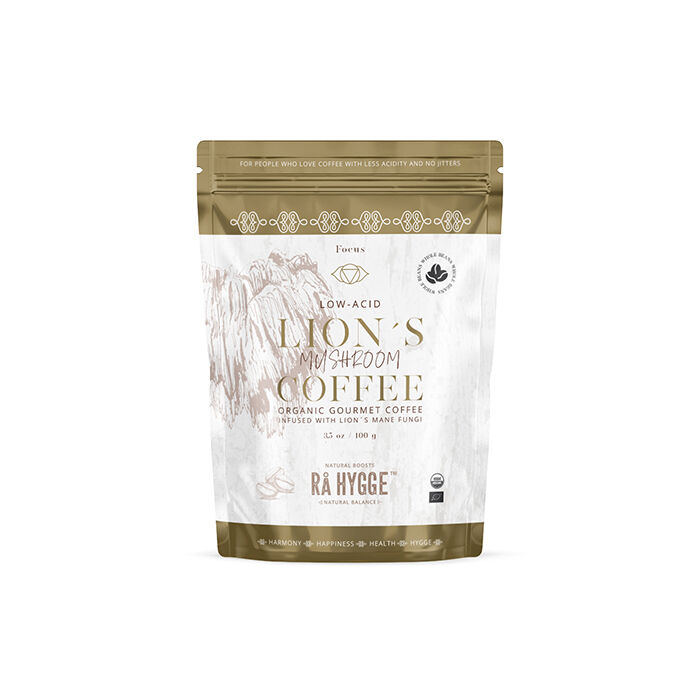 Lavsyrlig Lion's Mane spesialkaffe hele b&oslash;nner &Oslash;KO 227g