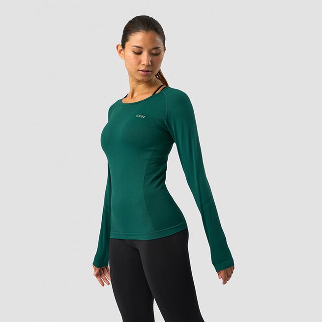 ICANIWILL Everyday Seamless LS Dark Green Melange