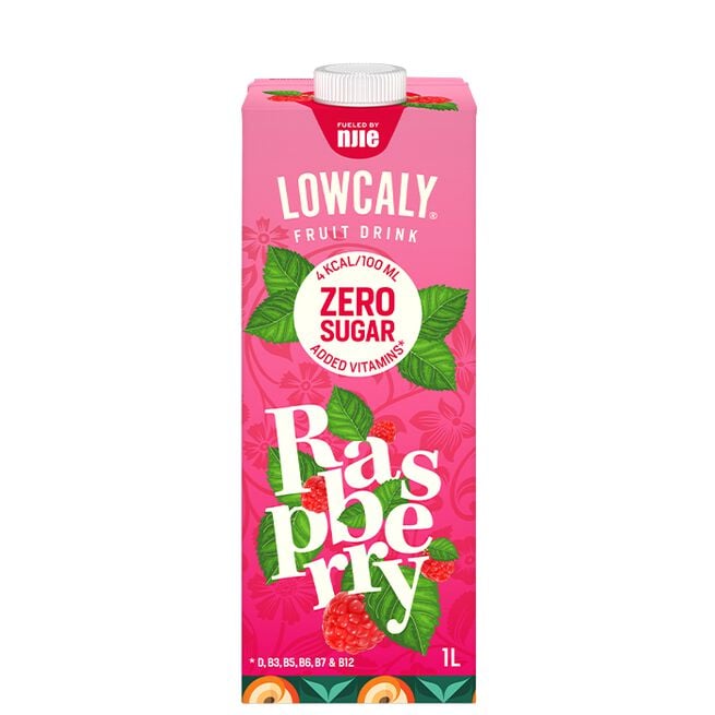 Lowcaly Fruit Drink, 1000 ml, Rasberry Lowcaly Fruktdrikk 1000 ml Rasberry