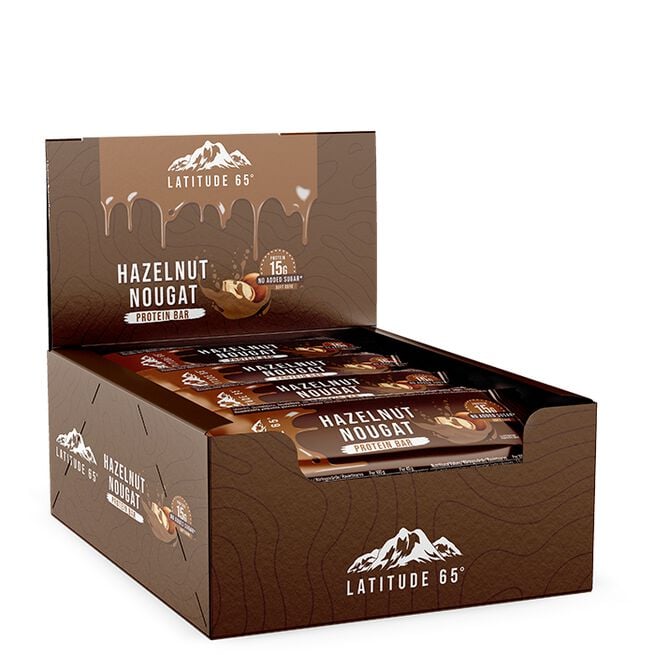 12 x Latitude 65 Protein Bar, 45 g Hazelnut 12 x Latitude 65 Protein Bar, 45 g Hazelnut