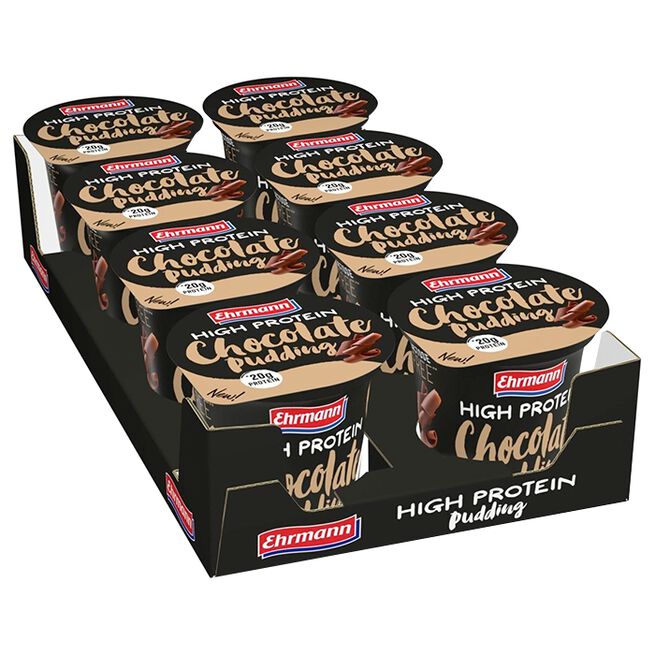 8 x Ehrmann Protein Pudding, 200 g, Chocolate 8 x Ehrmann Protein Pudding, 200 g Chocolate