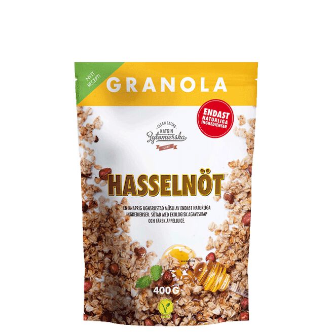 Granola Hasselnöt & Honung Clean Eating Granola Hasselnøtt & Honning, 400 g